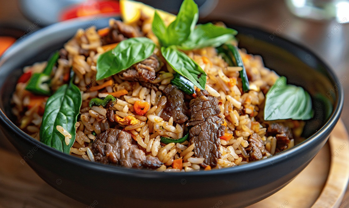Basil Beef Fried Rice