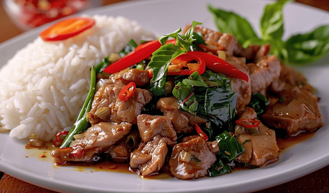 Thai Stir-fried Pork Rice
