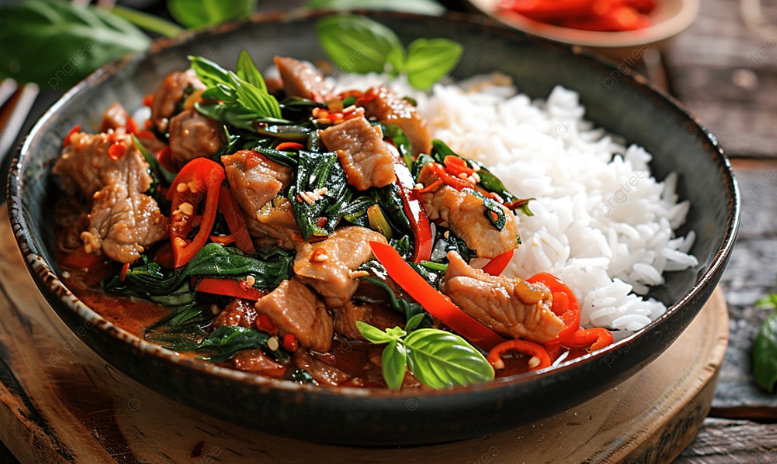 Thai Stir-fried Chicken Rice